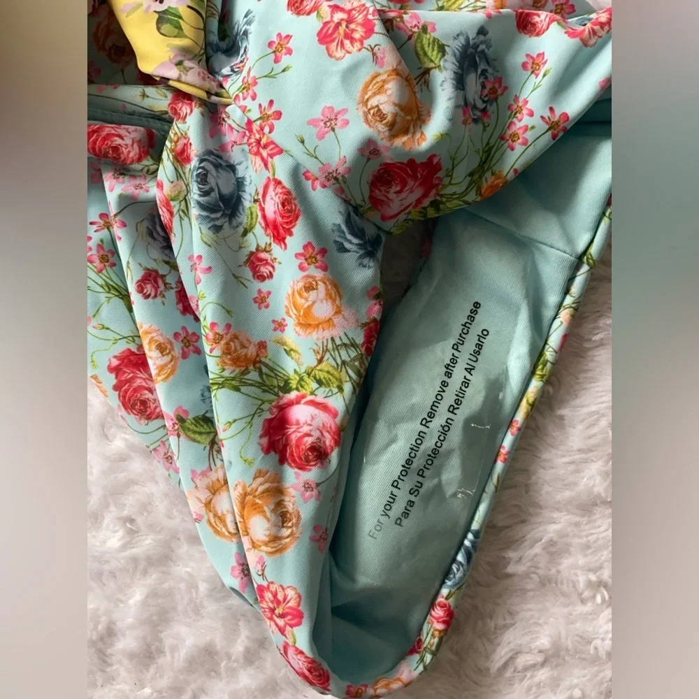 Altar'd State Floral One Piece Swimsuit - strap missing